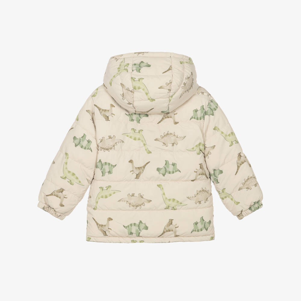 Mayoral-Boys Green Reversible Jacket with Dinosaur Print | Childrensalon