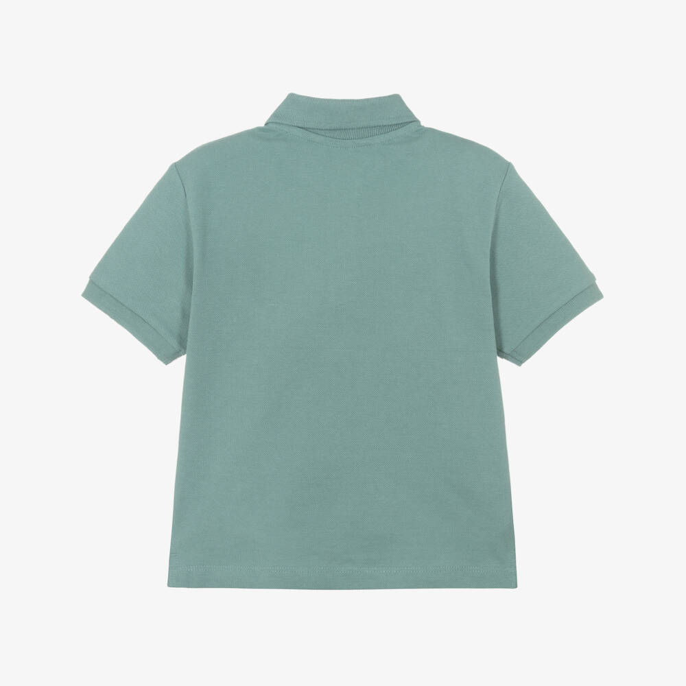 Mayoral-Boys Green Short Sleeve Piqué Polo Shirt | Childrensalon