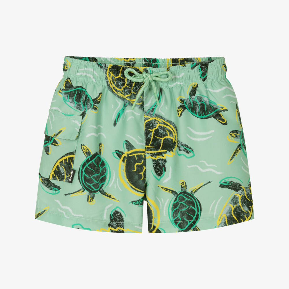 Mayoral-Boys Green Turtle Swim Shorts | Childrensalon