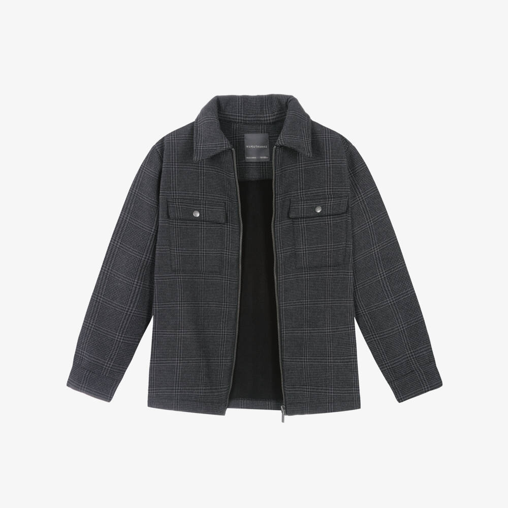 Mayoral Нукутаваке-Жакет в серо-черную клетку с нагрудными карманами для мальчиков | Childrensalon