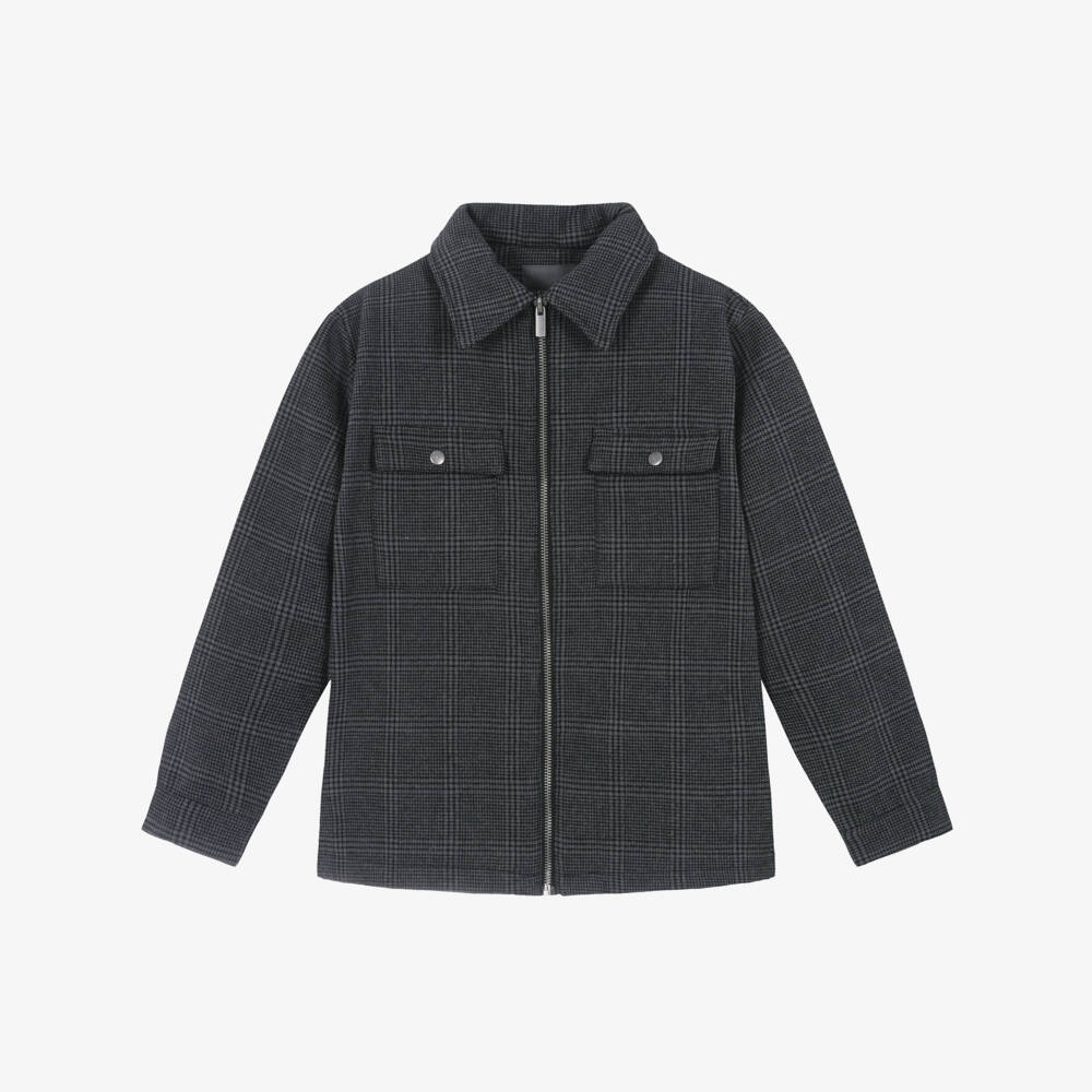 Mayoral Нукутаваке-Жакет в серо-черную клетку с нагрудными карманами для мальчиков | Childrensalon
