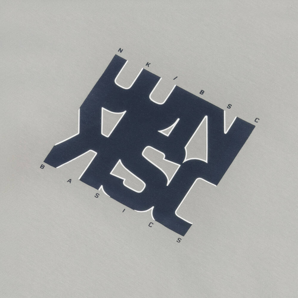 Mayoral Nukutavake-تيشيرت قطن بشعار مجزأ لون رمادي للأولاد | Childrensalon