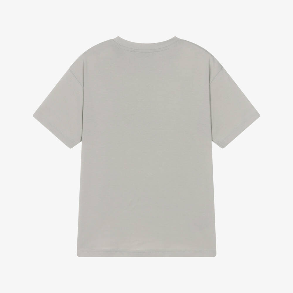 Mayoral Nukutavake-تيشيرت قطن بشعار مجزأ لون رمادي للأولاد | Childrensalon