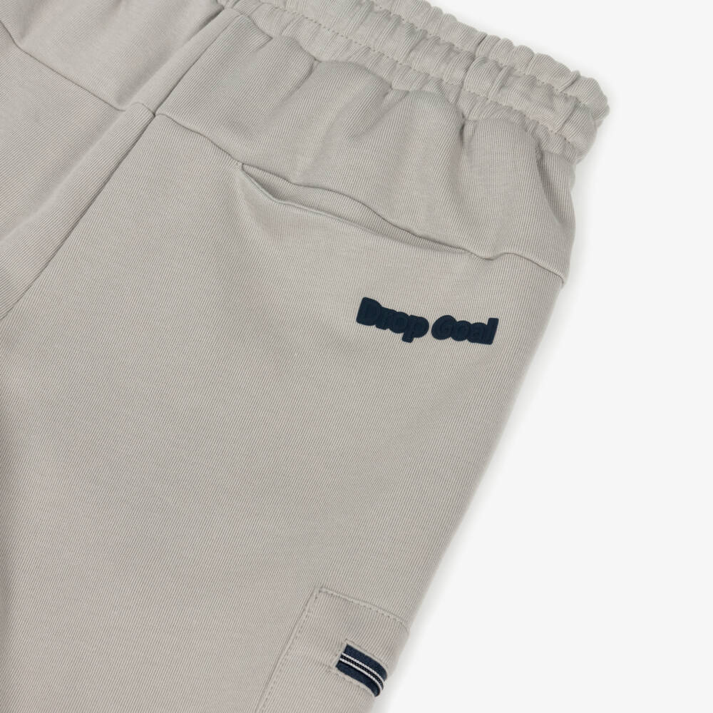 Mayoral Nukutavake-Boys Grey Cotton Jersey Bermuda Shorts | Childrensalon