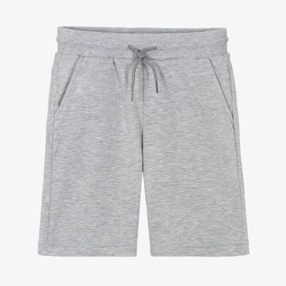 Mayoral Nukutavake-Boys Grey Cotton Jersey Drawstring Shorts | Childrensalon