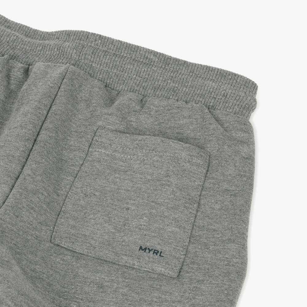 Mayoral-Boys Grey Cotton Joggers | Childrensalon
