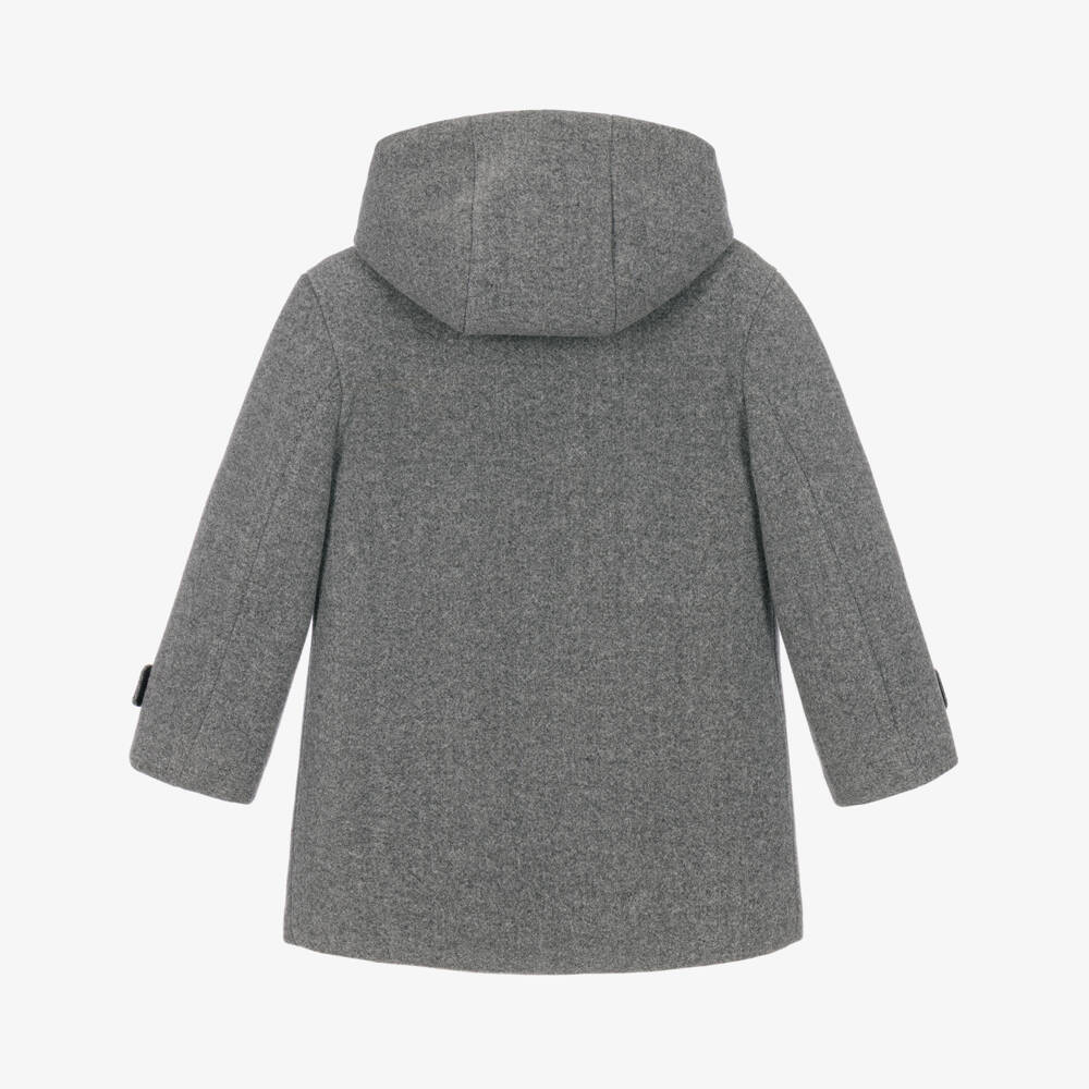 Mayoral-Boys Grey Padded Duffle Coat | Childrensalon