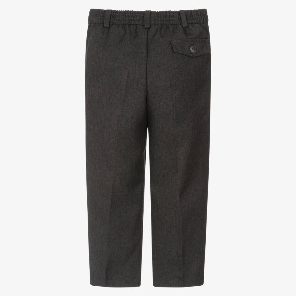Mayoral-Boys Grey Twill Trousers | Childrensalon