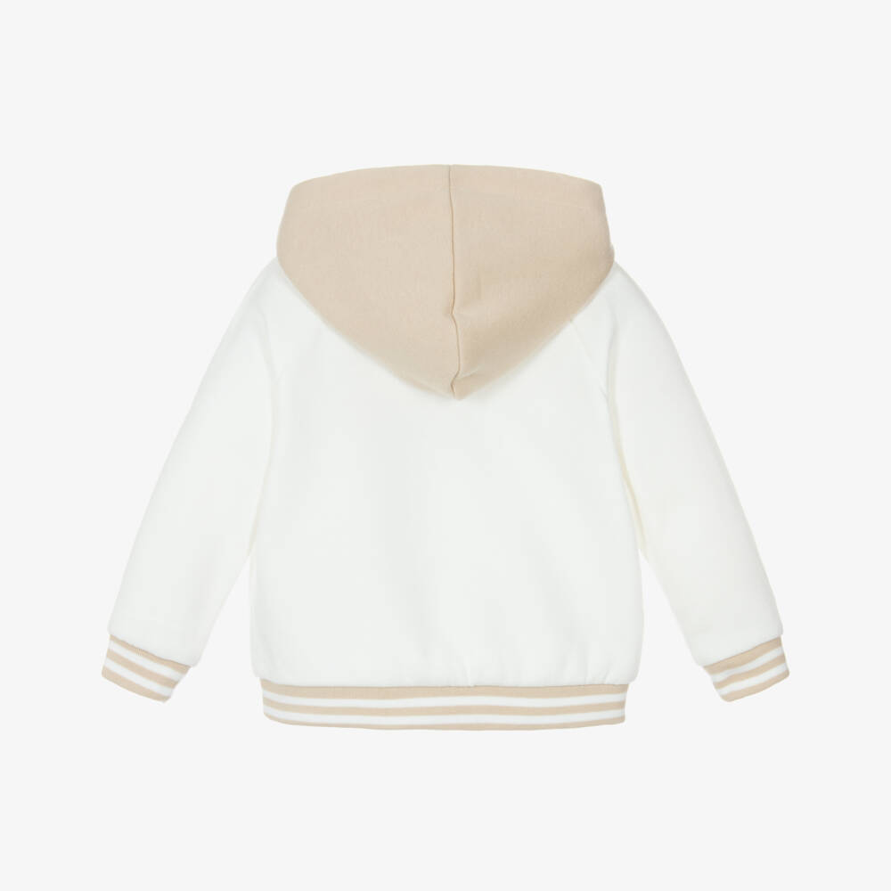 Mayoral-Худи кремово-бежевое с мишкой Тедди для мальчиков | Childrensalon