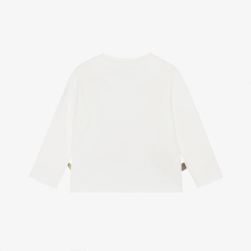 Mayoral-Boys Ivory Cotton Dino Top | Childrensalon