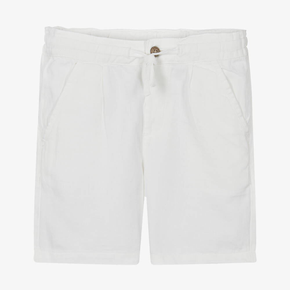 Mayoral-شورت قطن برباط لون عاجي للأولاد | Childrensalon