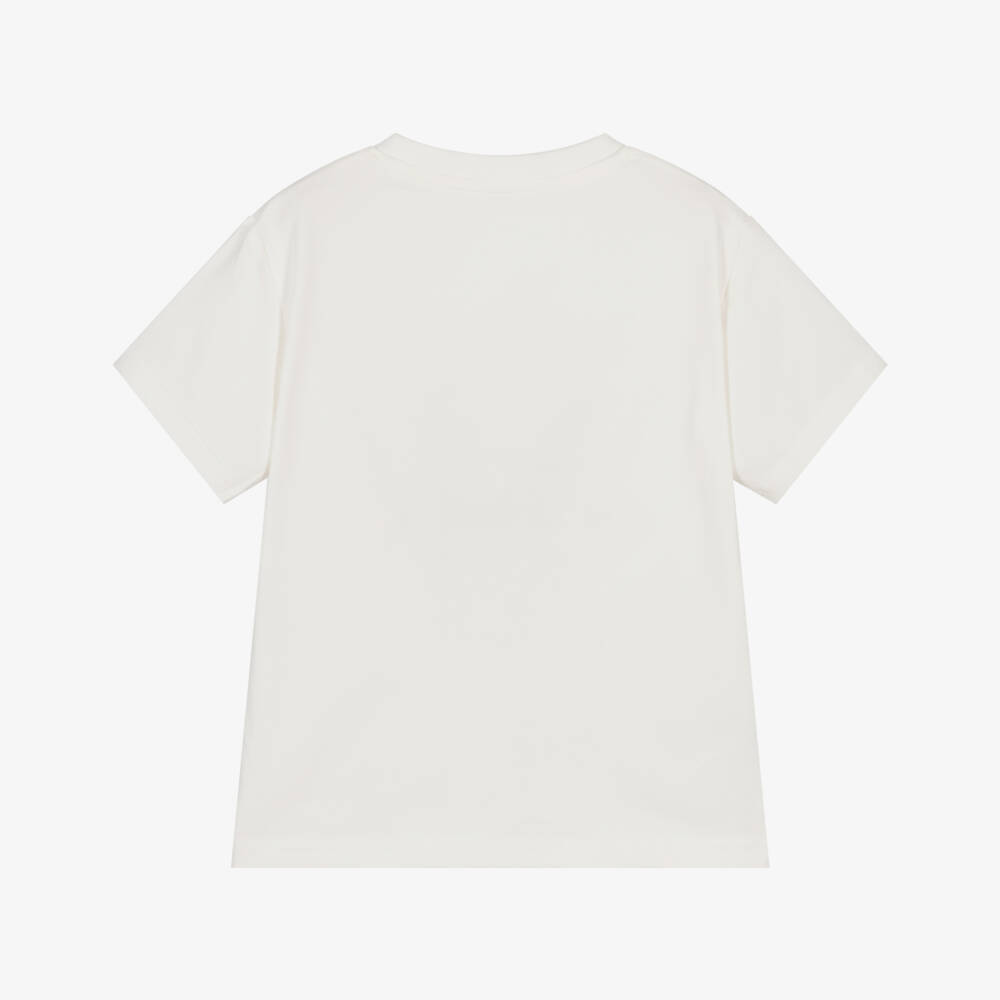 Mayoral-Футболка кремовая хлопковая с мотороллером Vespa для мальчиков | Childrensalon