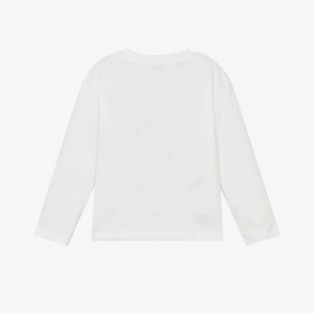Mayoral-Boys Ivory Cotton Top with Robot Graphic | Childrensalon