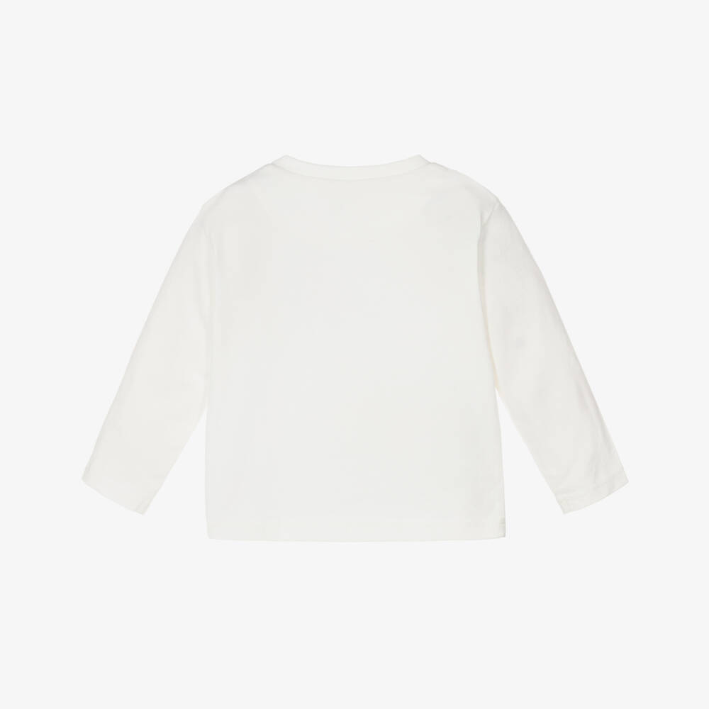Mayoral-Boys Ivory Interactive Tractor Cotton Top | Childrensalon