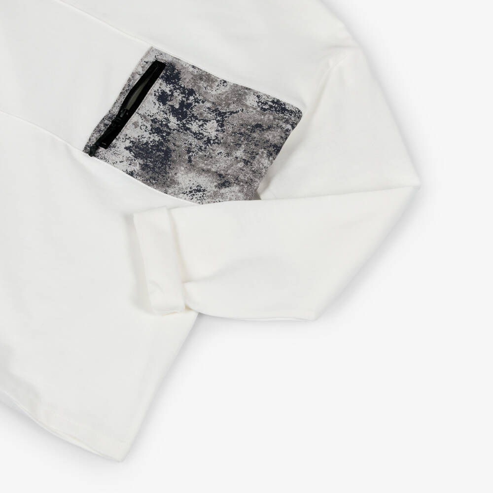 Mayoral Nukutavake-Boys Ivory Pocket Detail Cotton Jersey Top | Childrensalon