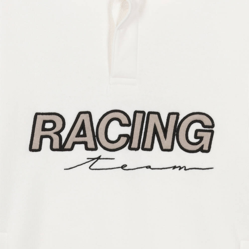 Mayoral Nukutavake-Boys Ivory Racing Team Jersey Sweatshirt | Childrensalon