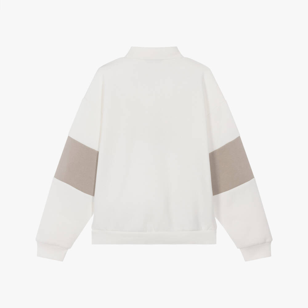 Mayoral Nukutavake-Boys Ivory Racing Team Jersey Sweatshirt | Childrensalon