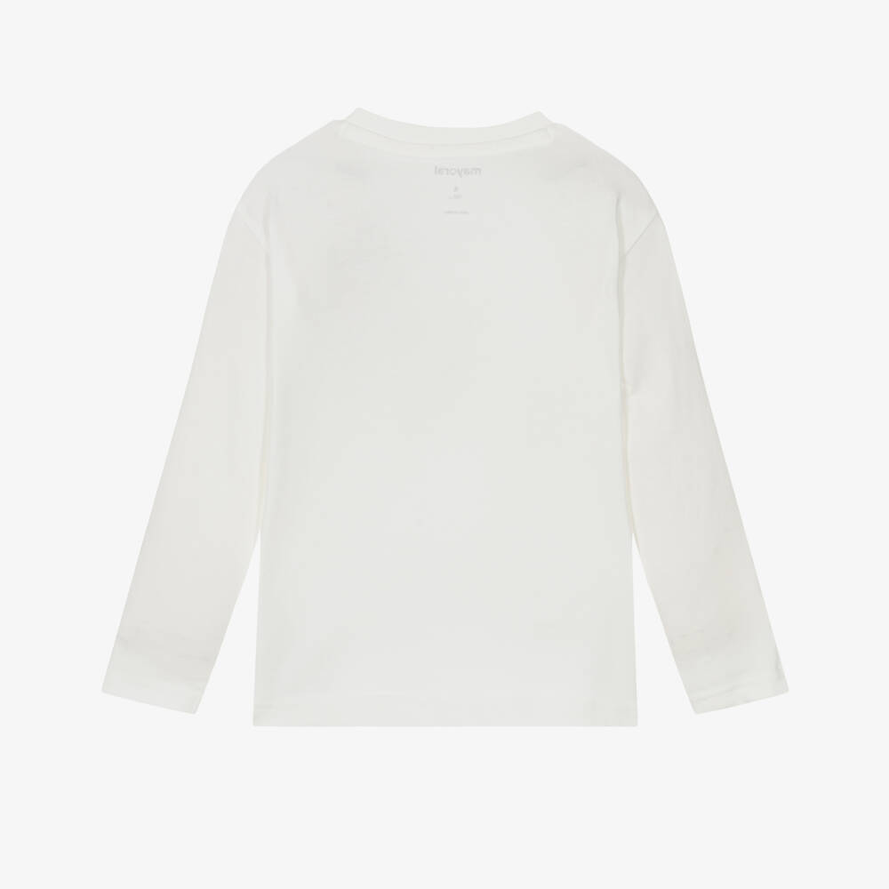 Mayoral-Boys Ivory Truck Print Cotton Jersey Top | Childrensalon