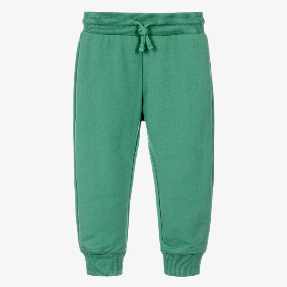 Mayoral-Boys Jade Green Jersey Drawstring Joggers | Childrensalon
