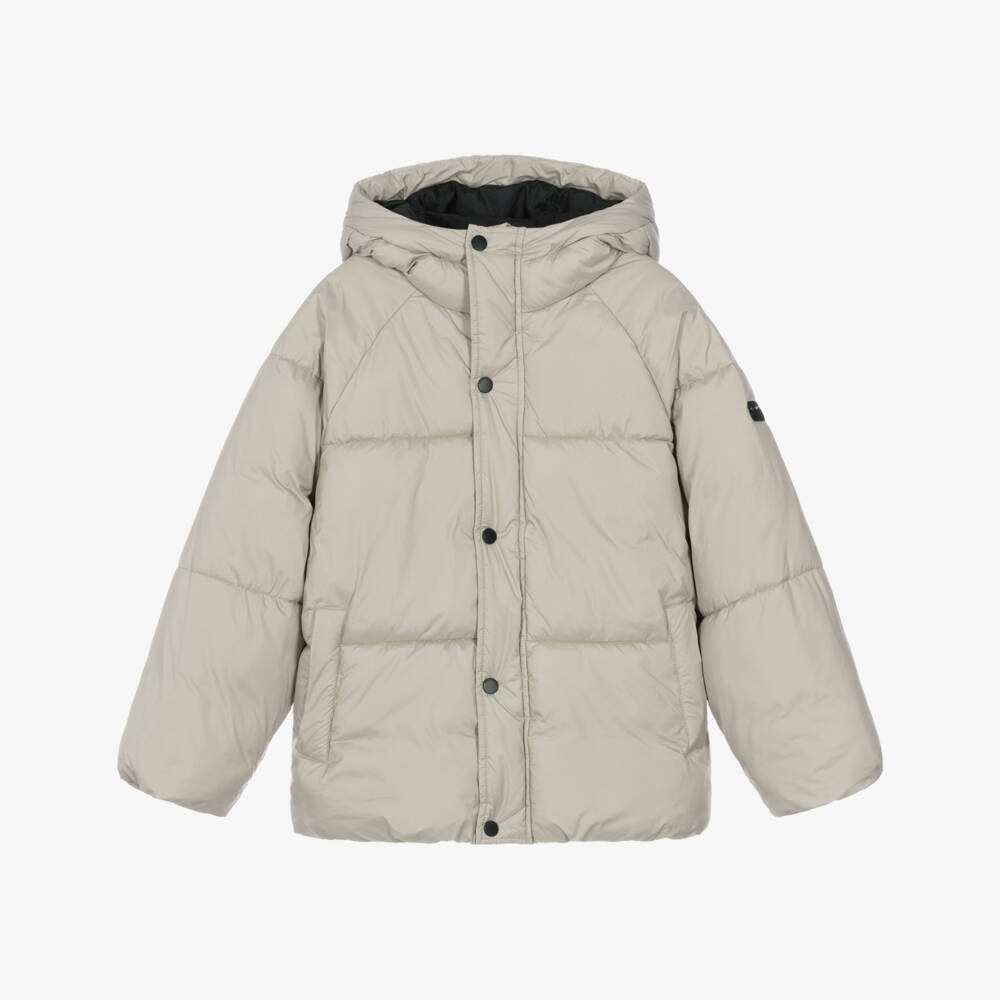 Mayoral Nukutavake-Boys Light Beige Puffer Jacket | Childrensalon