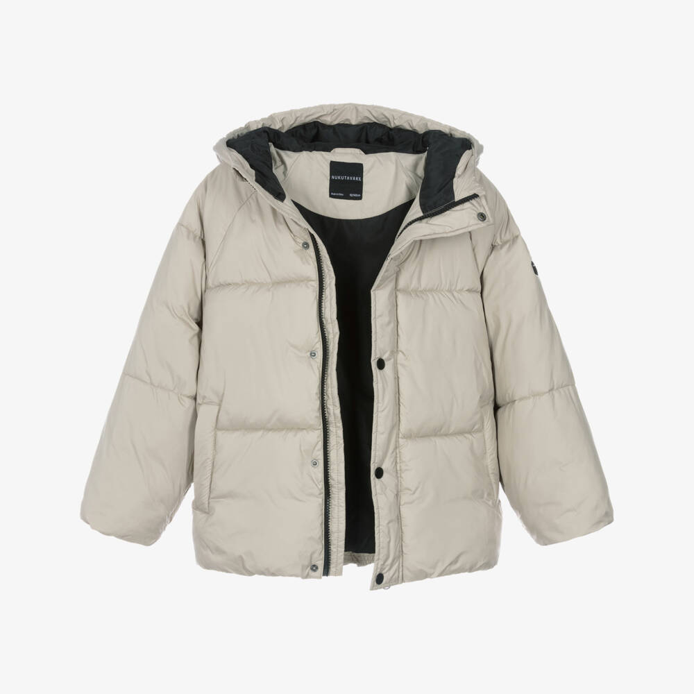 Mayoral Nukutavake-Boys Light Beige Puffer Jacket | Childrensalon