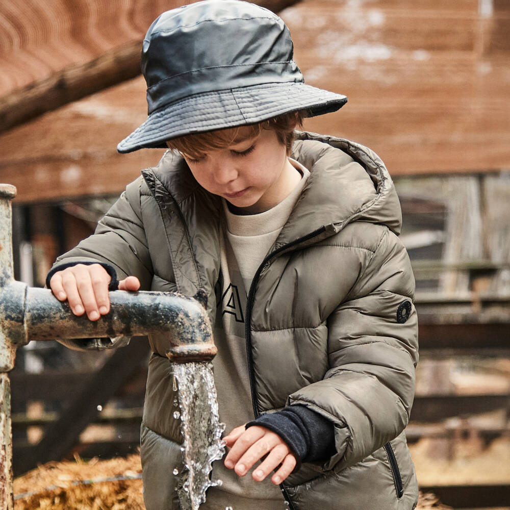 Mayoral-Куртка-пуховик зеленая хаки для мальчиков | Childrensalon