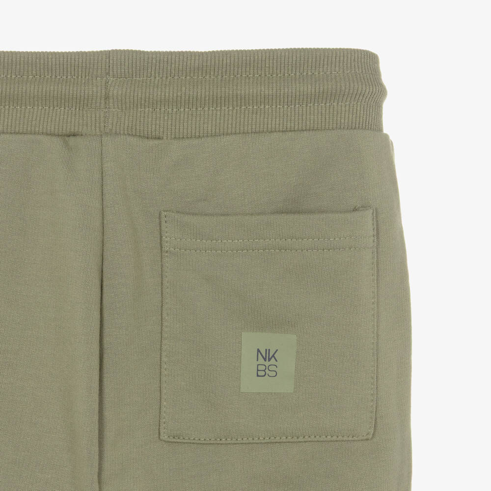 Mayoral Nukutavake-Boys Moss Green Drawstring Jersey Joggers | Childrensalon