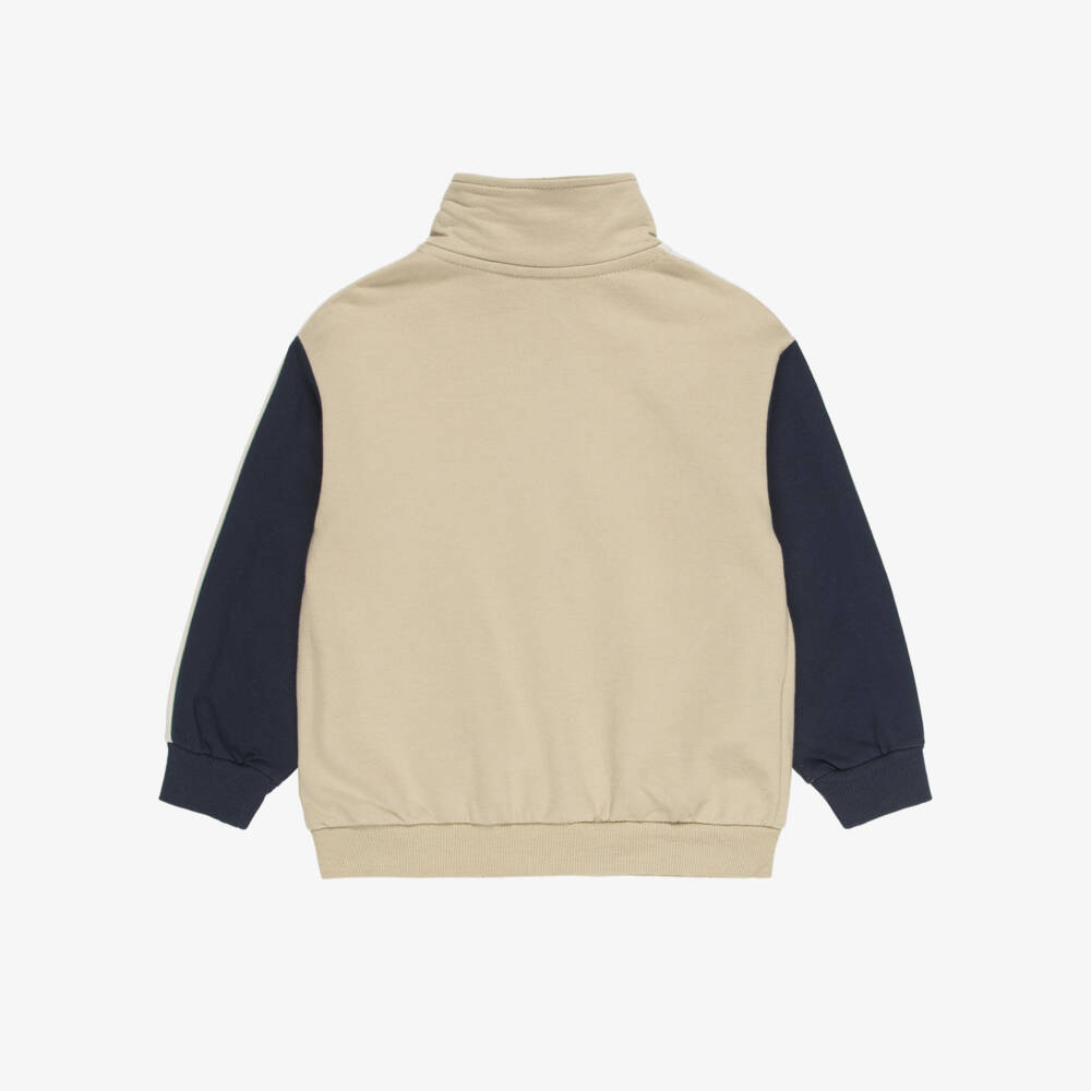Mayoral-Boys Navy Blue & Beige Tracksuit with Extra Joggers | Childrensalon