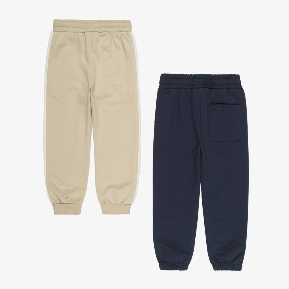 Mayoral-Boys Navy Blue & Beige Tracksuit with Extra Joggers | Childrensalon