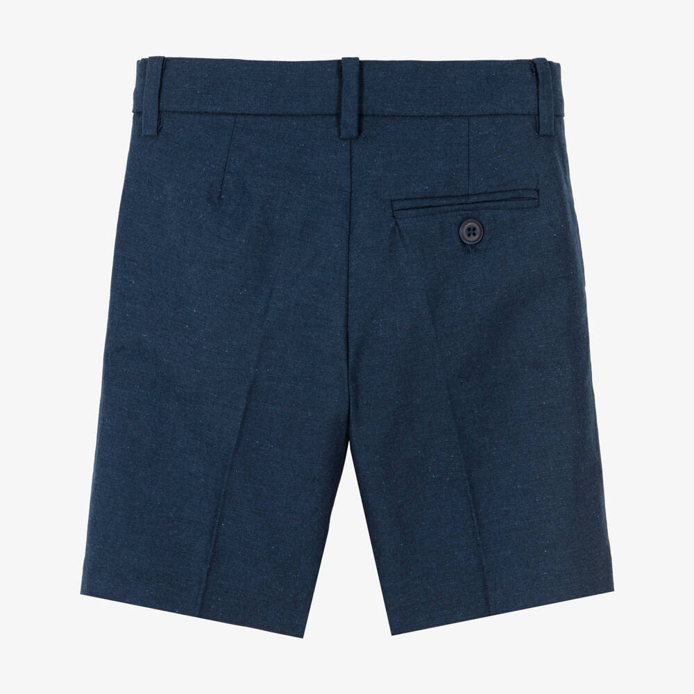 Mayoral-Шорты синие из хлопка 3 кармана для мальчиков | Childrensalon