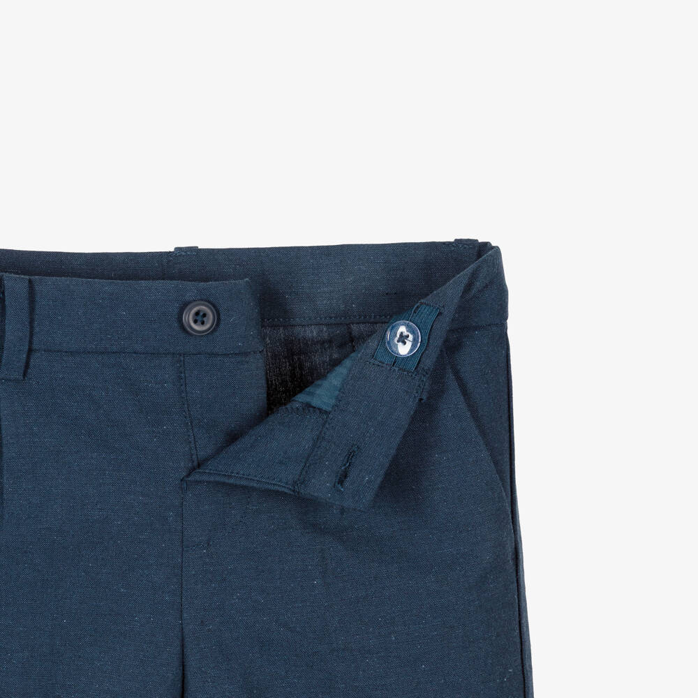 Mayoral-Шорты синие из хлопка 3 кармана для мальчиков | Childrensalon