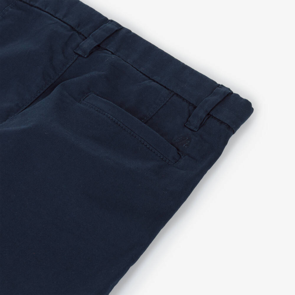 Mayoral-Шорты чинос синие из хлопкового твила для мальчиков | Childrensalon