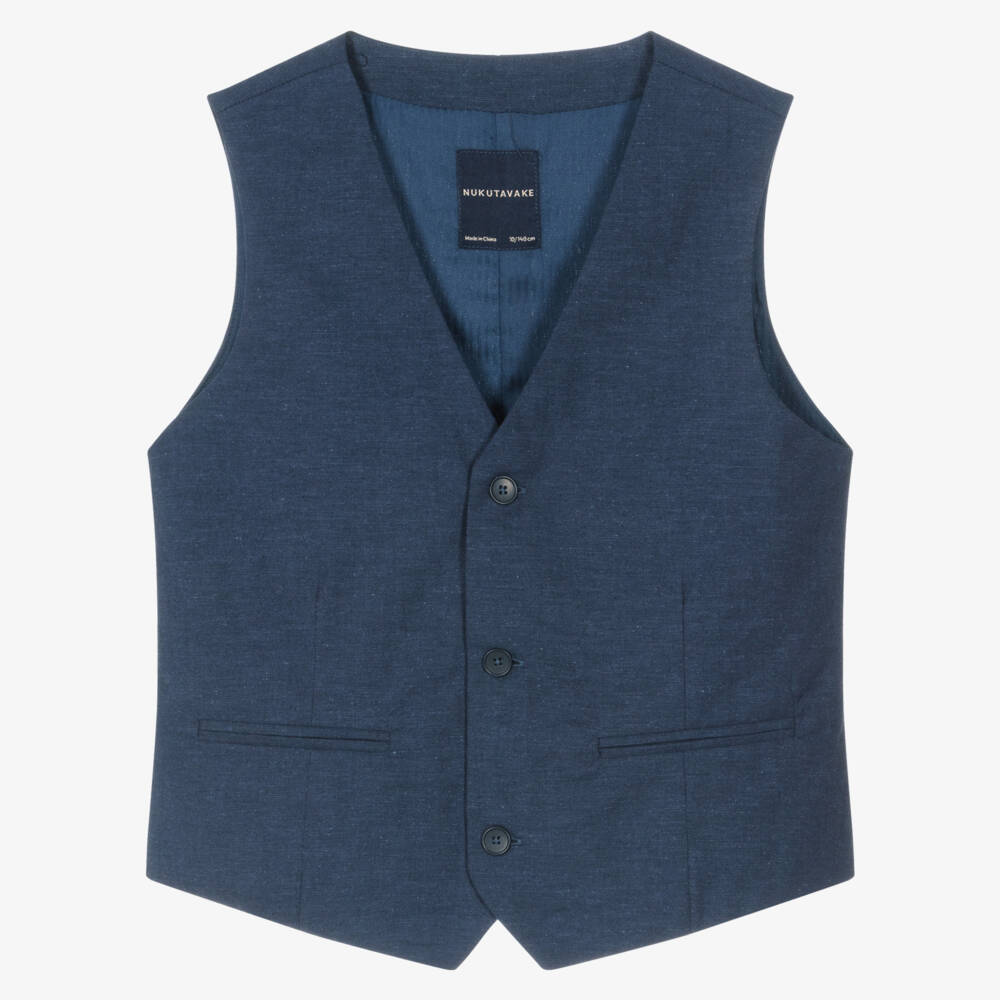 Mayoral Нукутаваке-Жилет синий из хлопка для мальчиков | Childrensalon