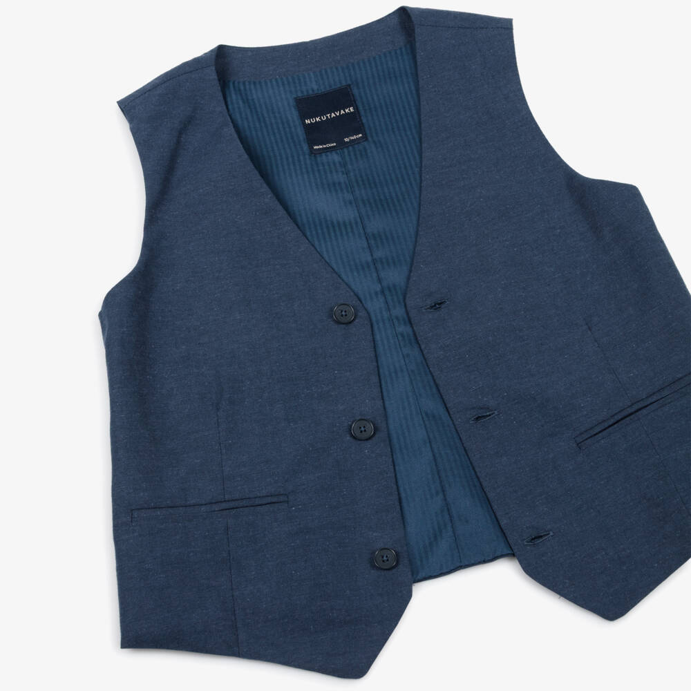 Mayoral Нукутаваке-Жилет синий из хлопка для мальчиков | Childrensalon