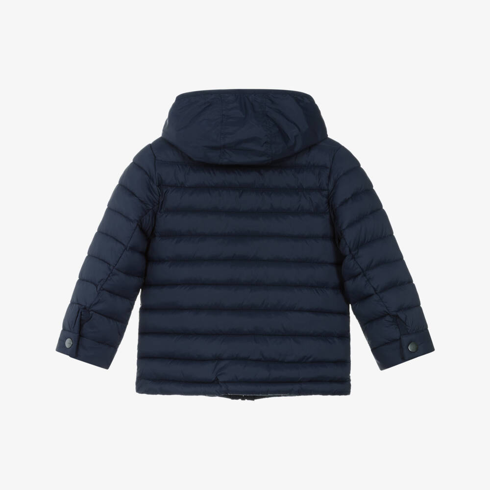 Mayoral-Boys Navy Blue Puffer Jacket with Fold-Away Hood | Childrensalon