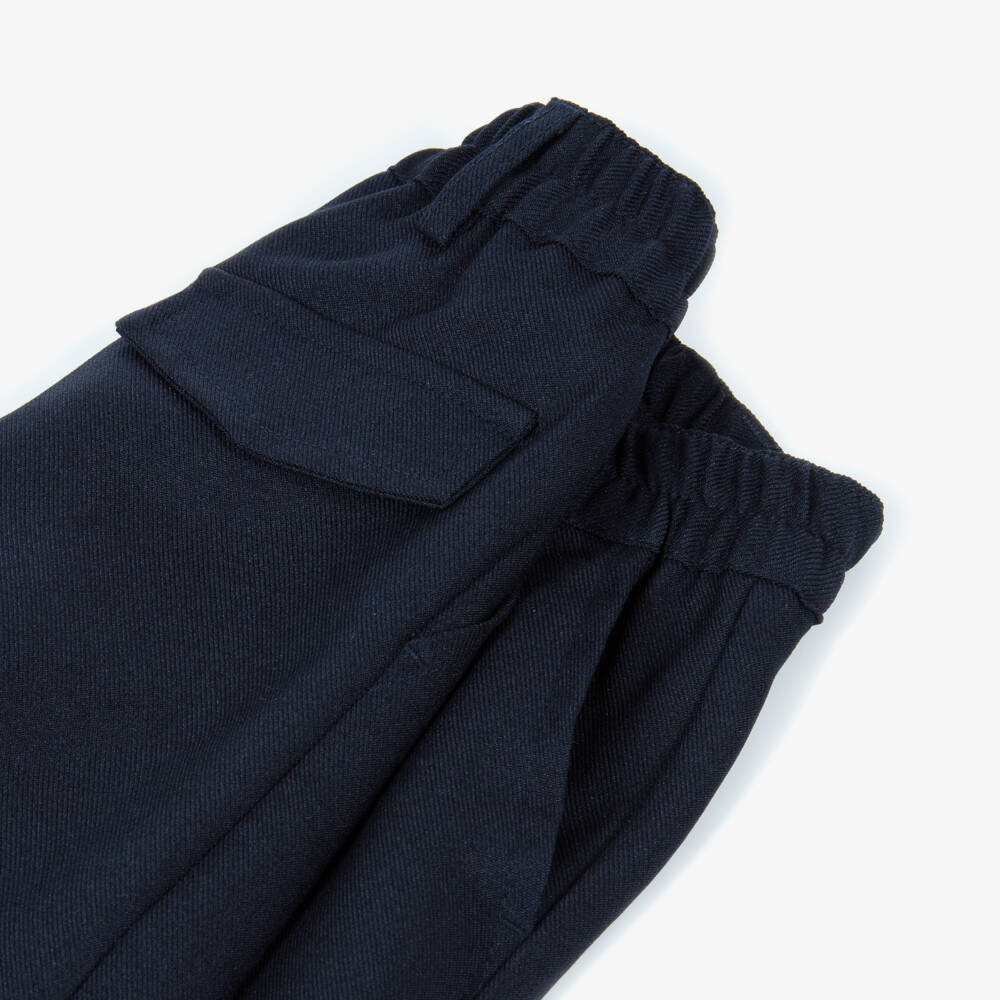 Mayoral-Boys Navy Blue Twill Shorts | Childrensalon