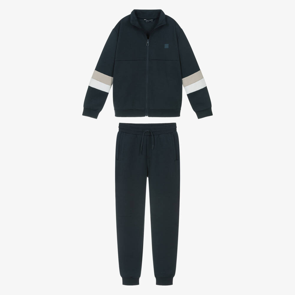 Mayoral Нукутаваке-Спортивный костюм синий с полосами для мальчиков | Childrensalon