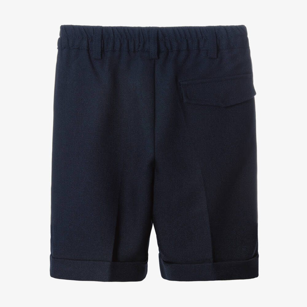 Mayoral-Boys Navy Blue Twill Shorts | Childrensalon