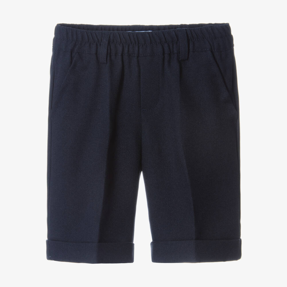Mayoral-Boys Navy Blue Twill Shorts | Childrensalon