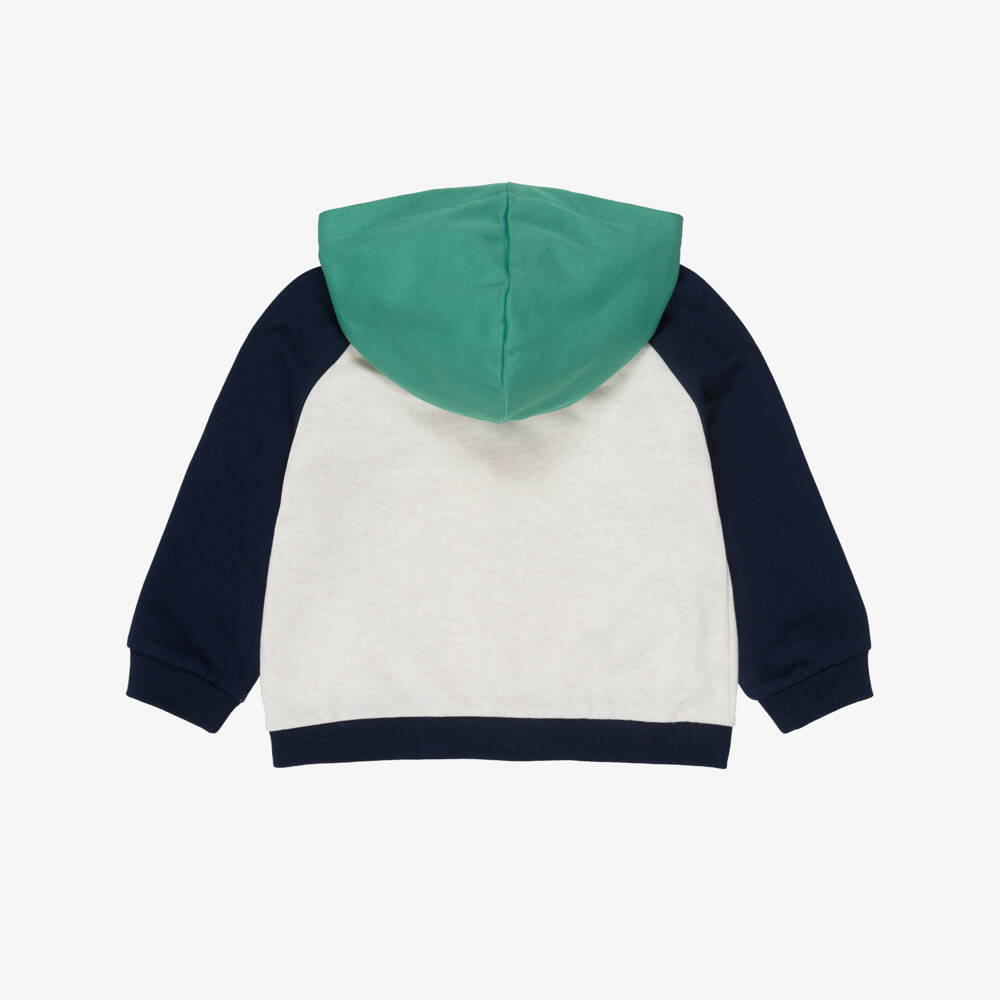 Mayoral-Boys Navy & Green Hooded Tracksuit Set | Childrensalon