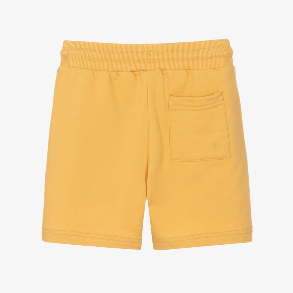 Mayoral-Boys Orange Cotton Jersey Drawstring Shorts | Childrensalon