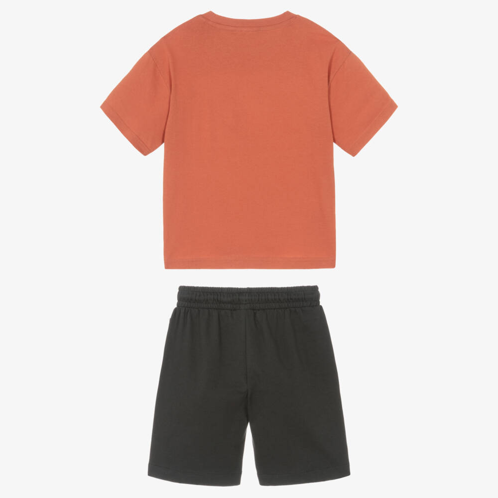 Mayoral Нукутаваке-Boys Orange Gaming Graphic Cotton Shorts Set with Zip Pockets | Childrensalon