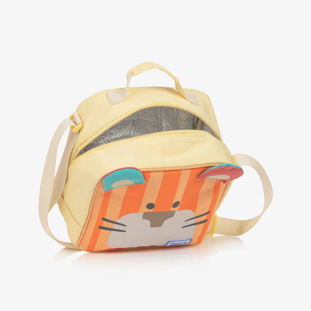 Mayoral Newborn-Boys Orange Lunch Bag with Tiger Motif (22cm) | Childrensalon