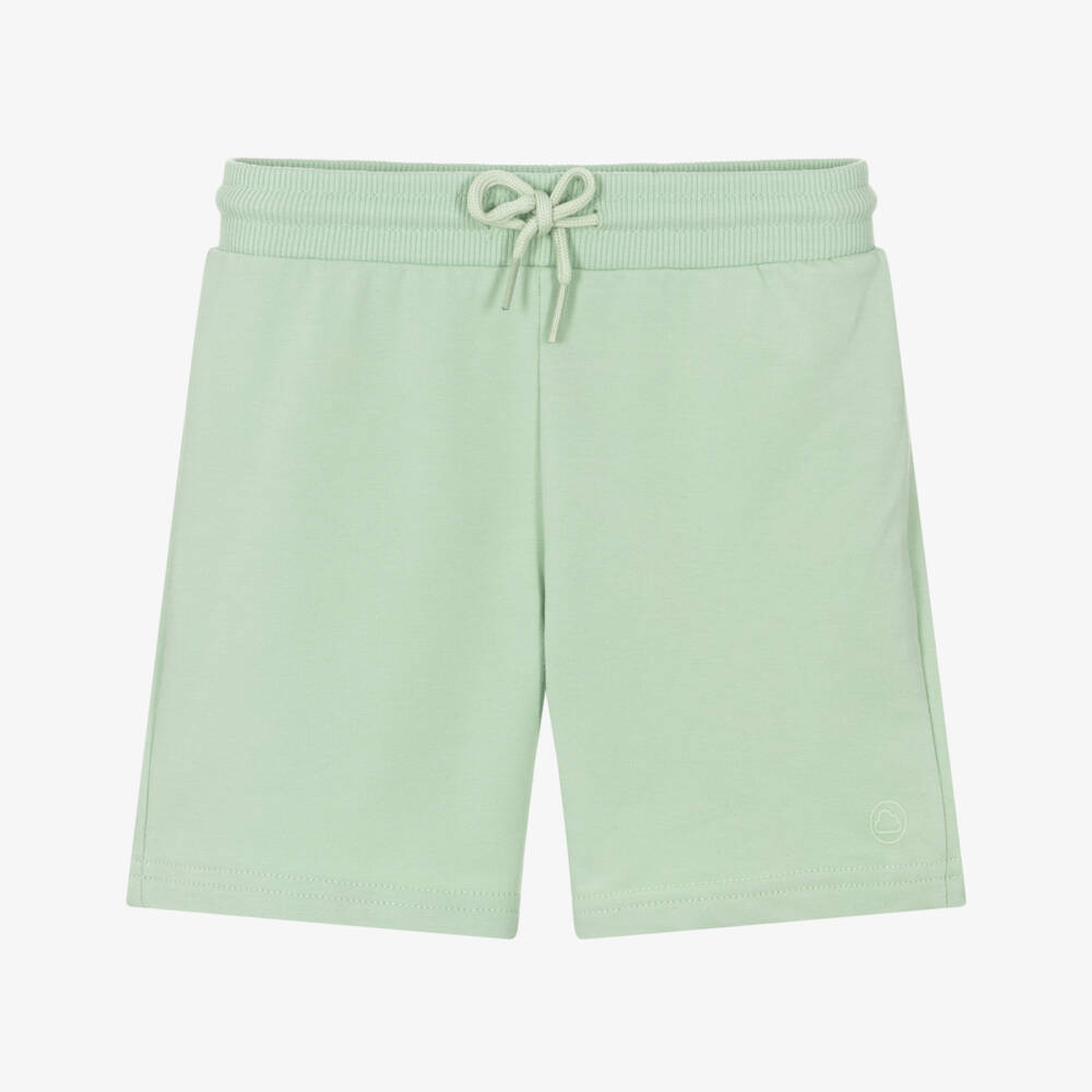 Mayoral-Boys Pastel Green Jersey Drawstring Shorts | Childrensalon