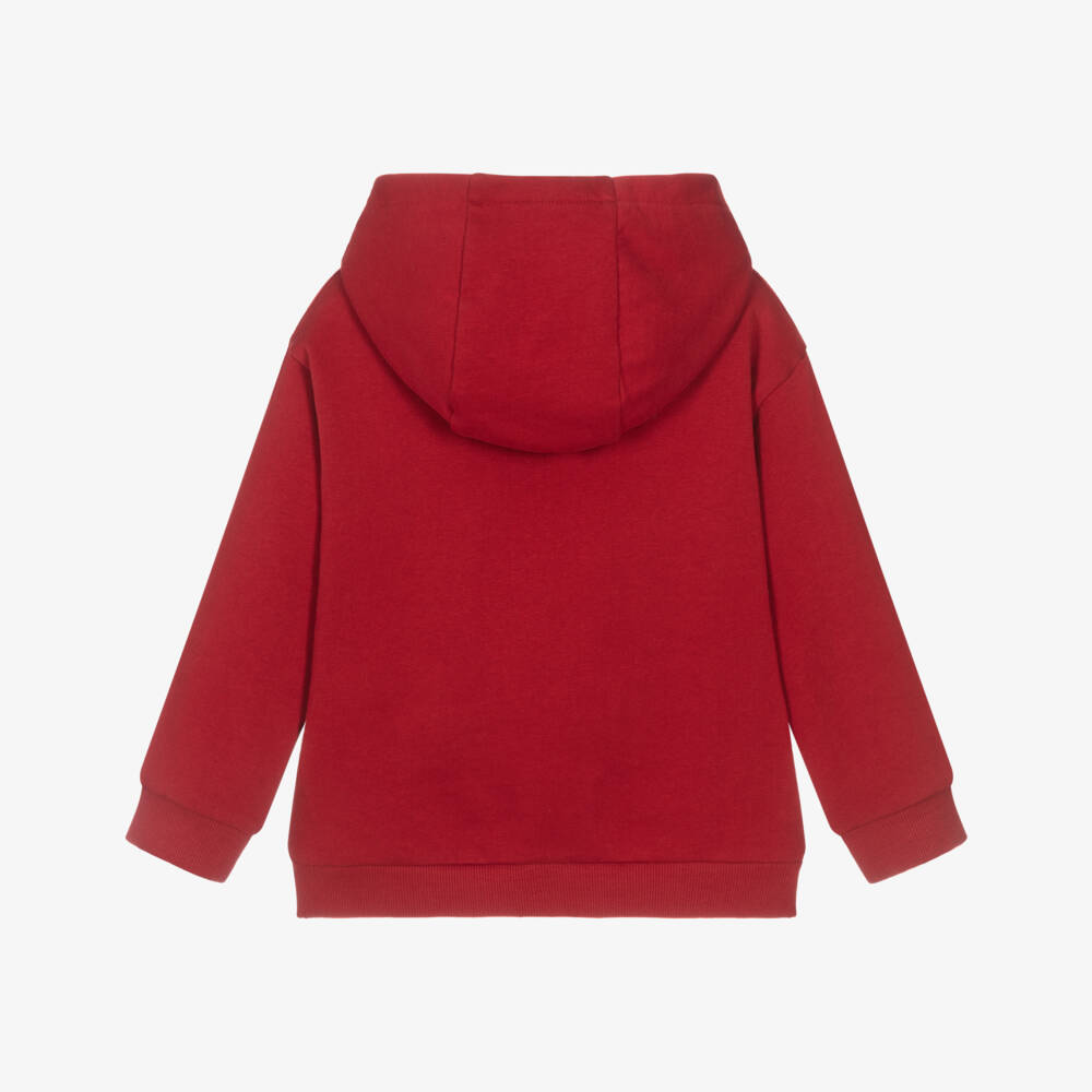 Mayoral-هودي قطن بطبعة دراجة نارية لون أحمر للأولاد | Childrensalon