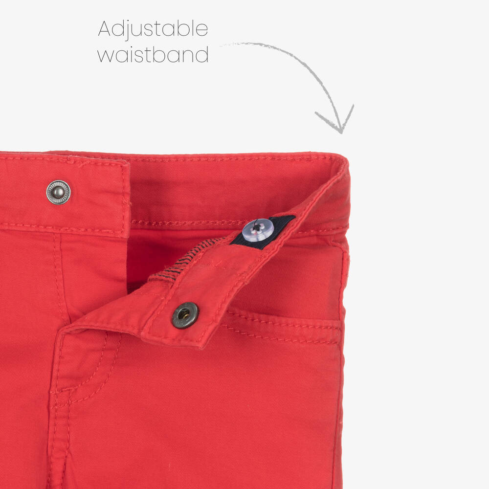 Mayoral-Boys Red Cotton Shorts | Childrensalon