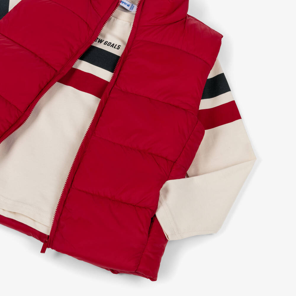 Mayoral-طقم بنطلون وجيليه لون كحلي وأحمر للأولاد | Childrensalon