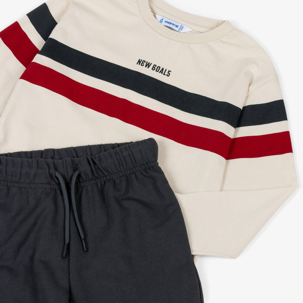 Mayoral-طقم بنطلون وجيليه لون كحلي وأحمر للأولاد | Childrensalon