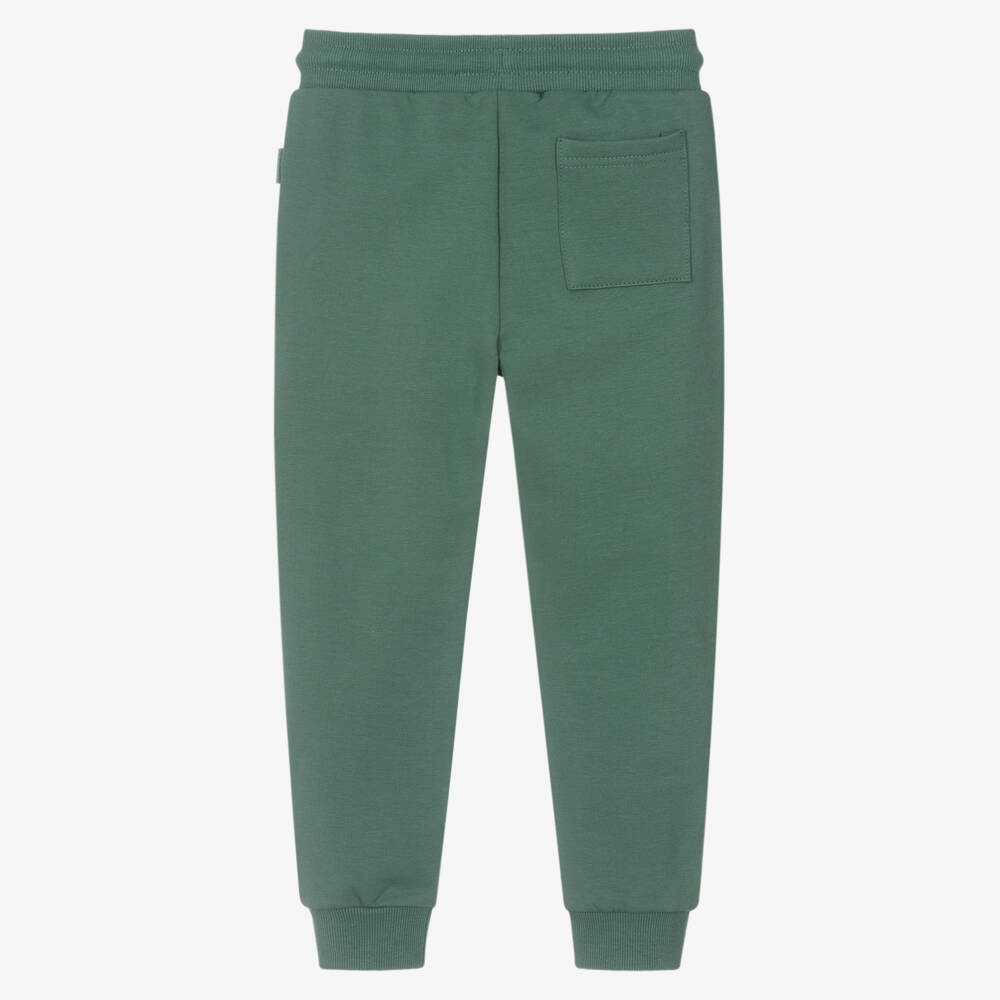 Mayoral-Boys Sage Green Cotton Jersey Joggers | Childrensalon