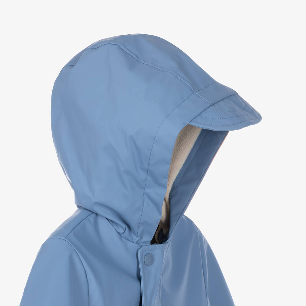 Mayoral-Boys Sky Blue Hooded Raincoat | Childrensalon